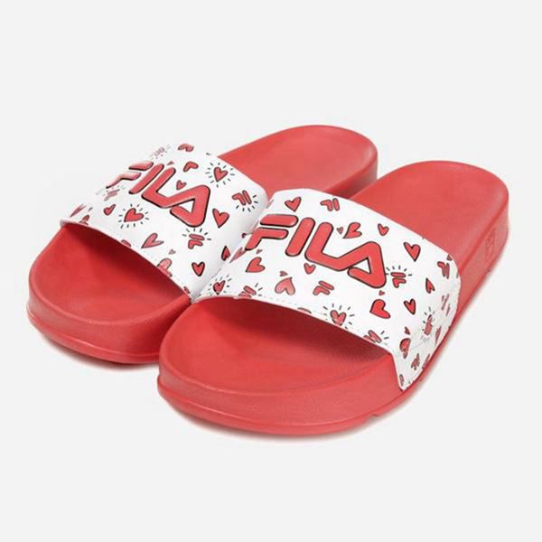 Chanclas Fila Mujer Blancas / Rojas - Drifter V-Day - España 013785ORY